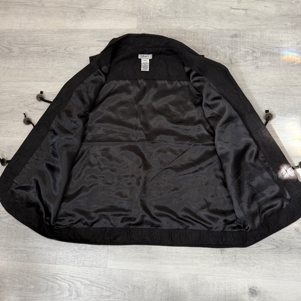 Graff Southwestern Style Black Vest with Colorful Embroidery Size M - Picture 13 of 17